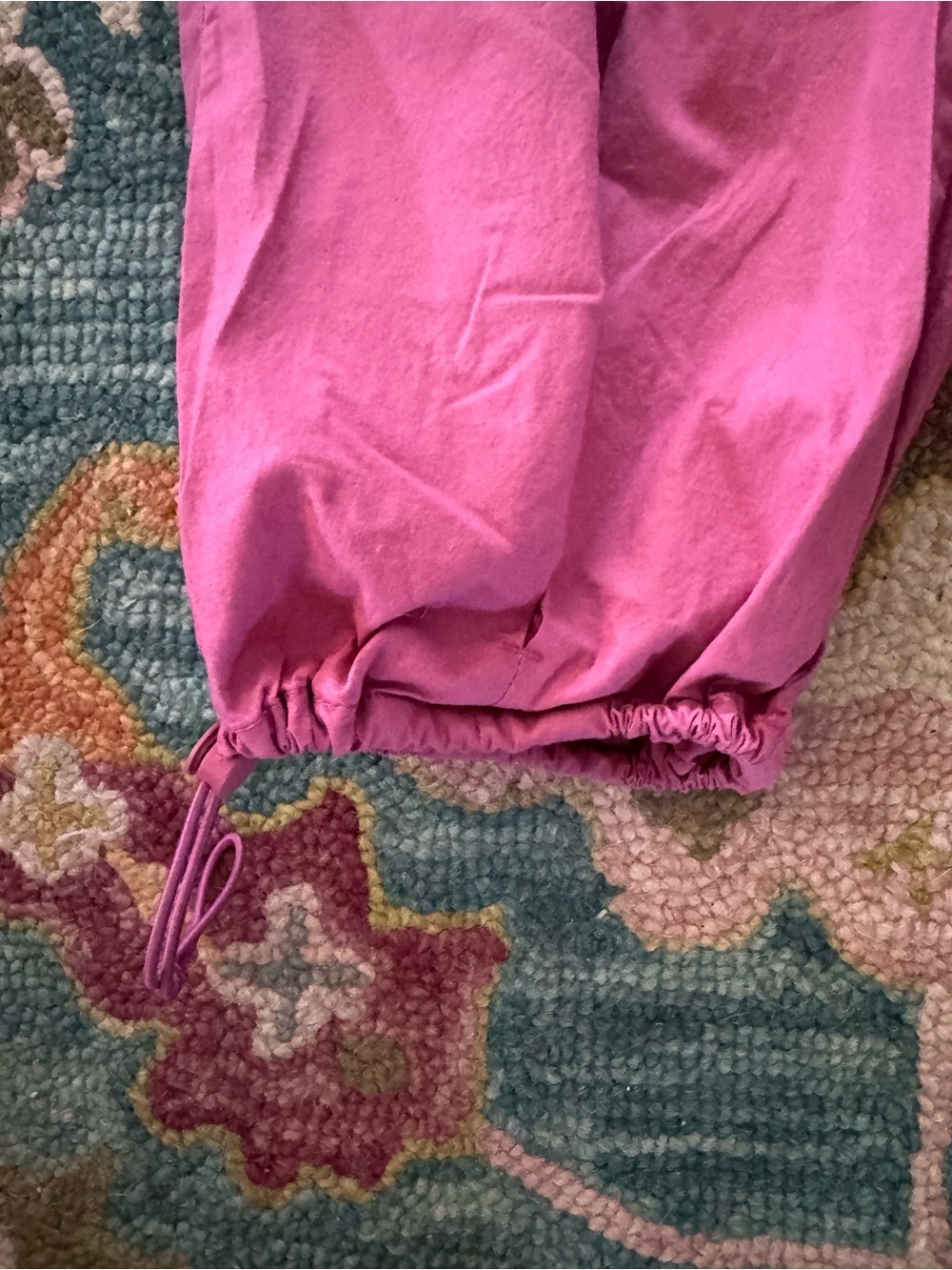 Pink Parachute Cargo Pants Cotton Stretch Sz 2X Plus Size Y2K Gorpcore Utility - Picture 4 of 8